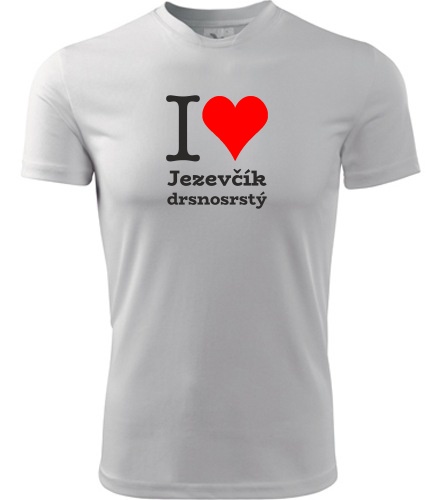 Bílé tričko I love Jezevčík drsnosrstý