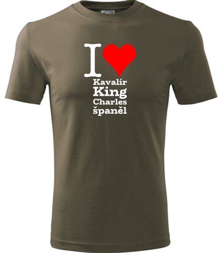 Army tričko I love Kavalír King Charles španěl