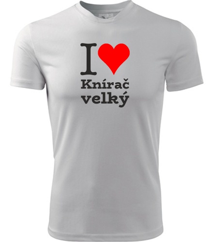 Bílé dětské tričko I love Knírač velký