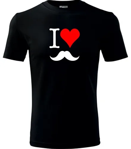Černé tričko I love kníry