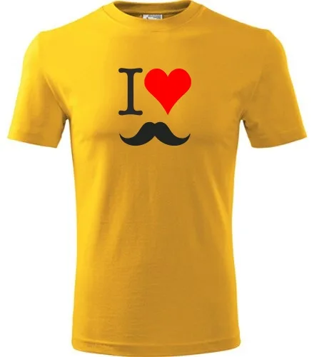 Žluté tričko I love kníry