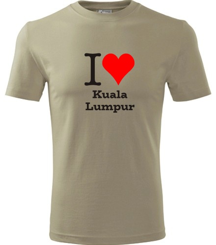 Khaki tričko I love Kuala Lumpur