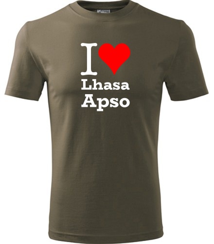 Army tričko I love Lhasa Apso