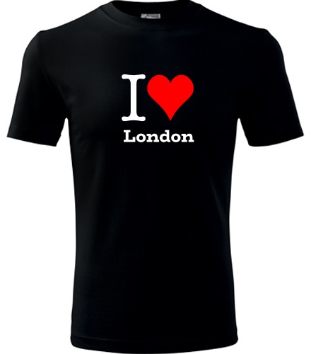 Černé tričko I love London