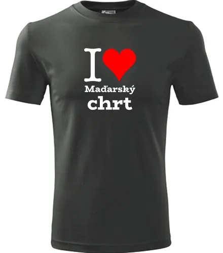trička s potiskem Tričko I love Maďarský chrt - novinka