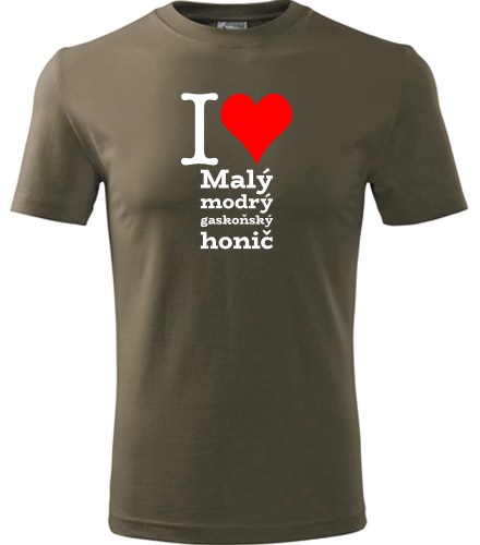 Army tričko I love Malý modrý gaskoňský honič