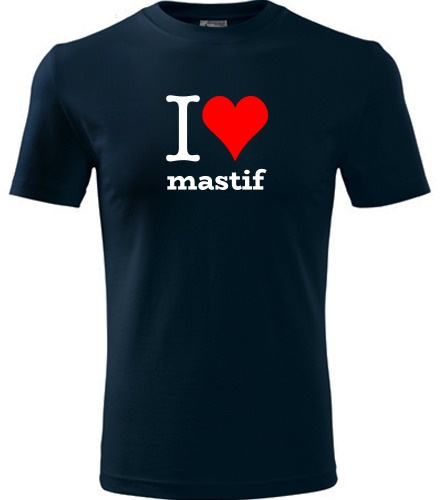 Tmavě modré dětské tričko I love mastif