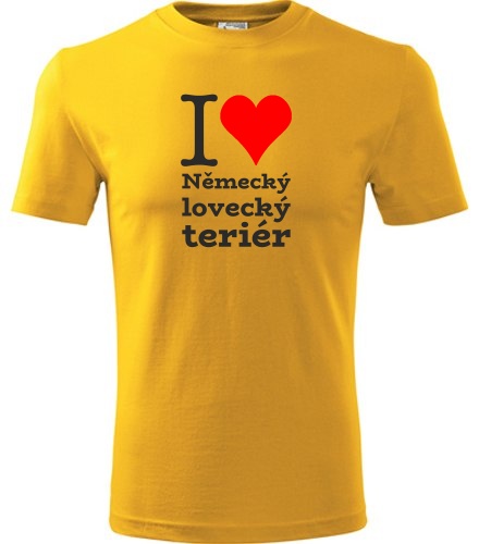 Žluté tričko I love Německý lovecký teriér