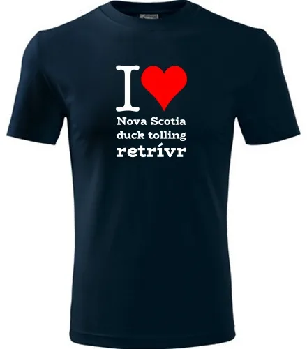 trička s potiskem Tričko I love Nova Scotia duck tolling retrívr - novinka