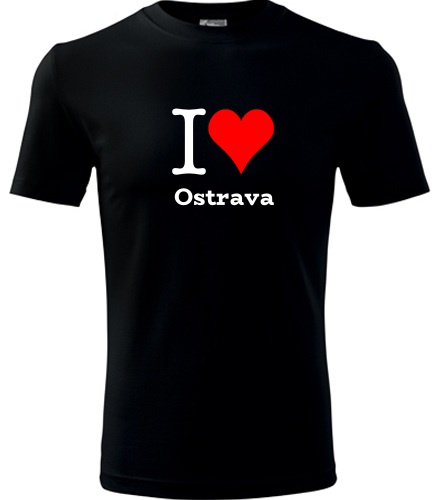 Černé tričko I love Ostrava