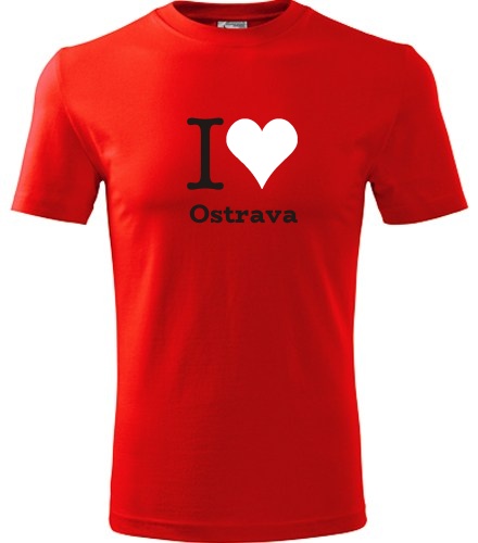 Červené tričko I love Ostrava