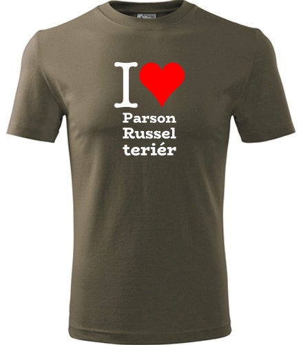 Army tričko I love Parson Russel teriér
