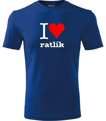 Modré tričko I love ratlík