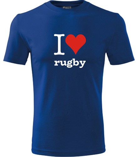 Modré tričko I love rugby