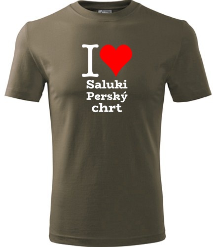 Army tričko I love Saluki - Perský chrt
