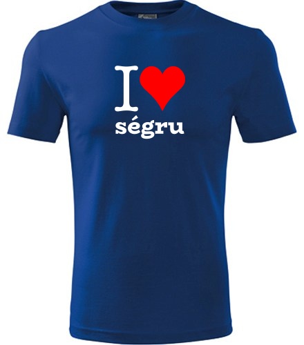 Modré tričko I love ségru