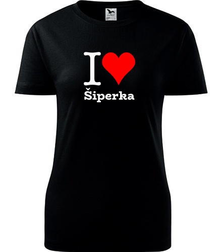 Černé dámské tričko I love Šiperka