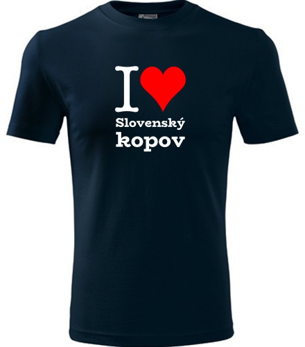 Tmavě modré dětské tričko I love Slovenský kopov