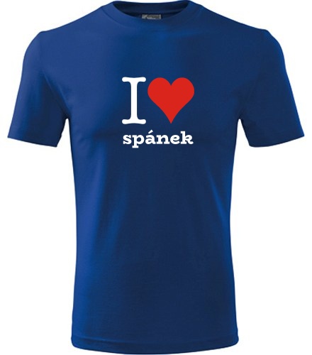 Modré tričko I love spánek