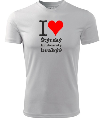 trička s potiskem Tričko I love Štýrský hrubosrstý brakýř