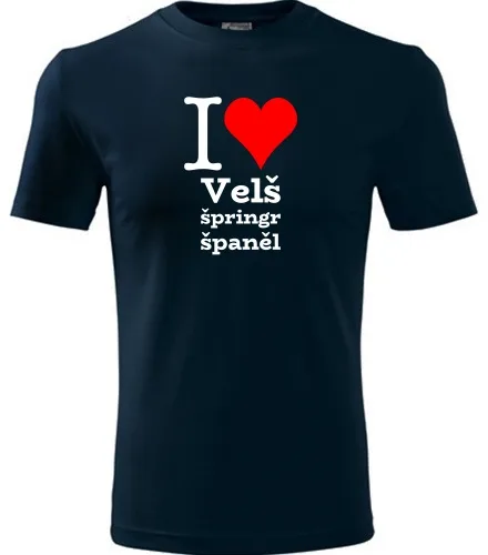 trička s potiskem Dětské tričko I love Velš špringr španěl - novinka