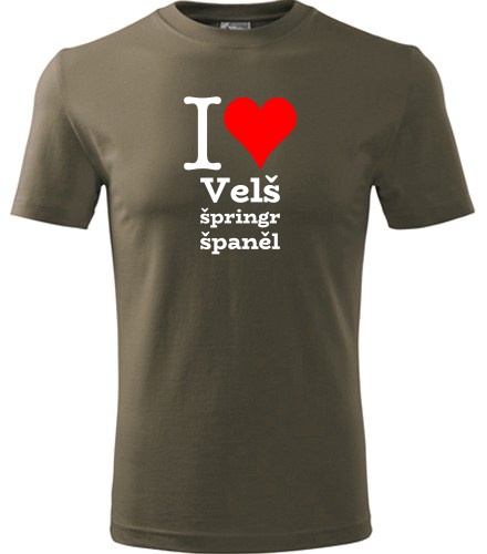 Army tričko I love Velš špringr španěl