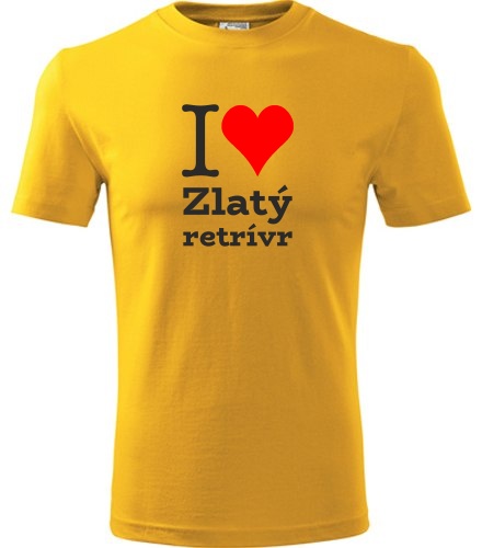 trička s potiskem Tričko I love Zlatý retrívr