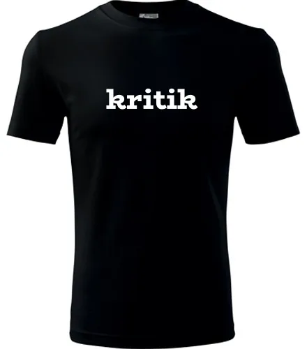 Černé tričko Kritik