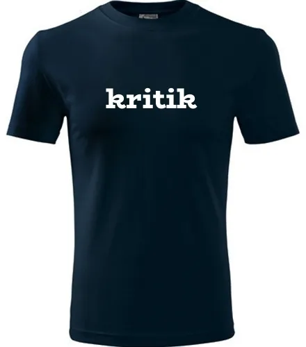 Tmavě modré tričko Kritik