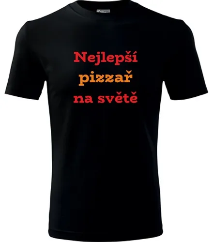 Černé tričko Nejlepší pizzař na světě