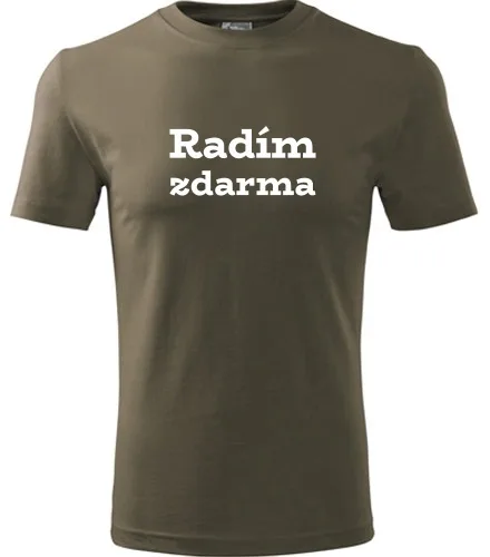 Army tričko Radím zdarma