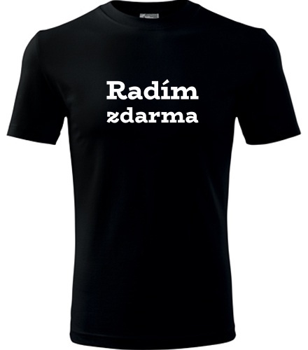 Černé tričko Radím zdarma