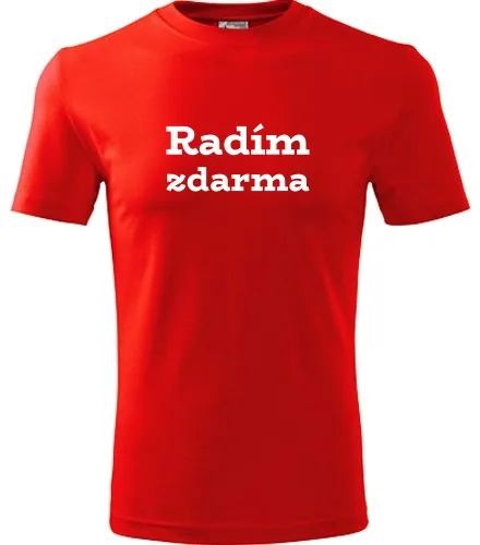 Červené tričko Radím zdarma