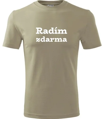 Khaki tričko Radím zdarma