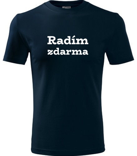 Tmavě modré tričko Radím zdarma