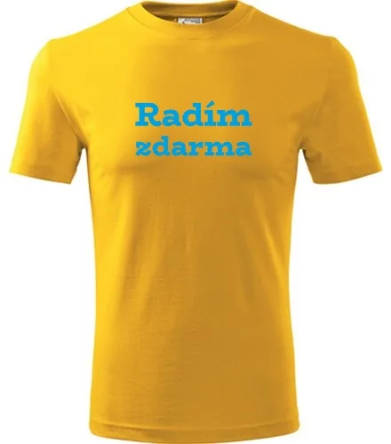 Žluté tričko Radím zdarma