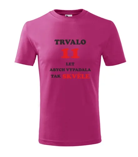 trička s potiskem Purpurové dětské tričko trvalo 11 let  