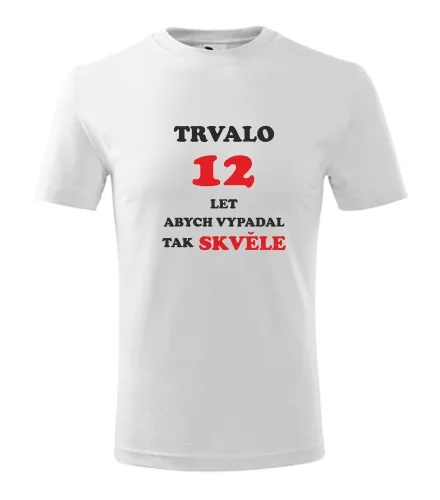 trička s potiskem Bílé dětské tričko trvalo 12 let 