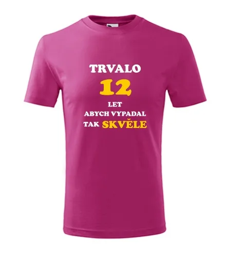 trička s potiskem Purpurové dětské tričko trvalo 12 let 
