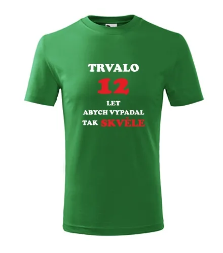 trička s potiskem Zelené dětské tričko trvalo 12 let 