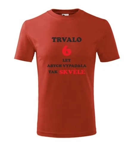 trička s potiskem Červené dětské tričko trvalo 6 let 