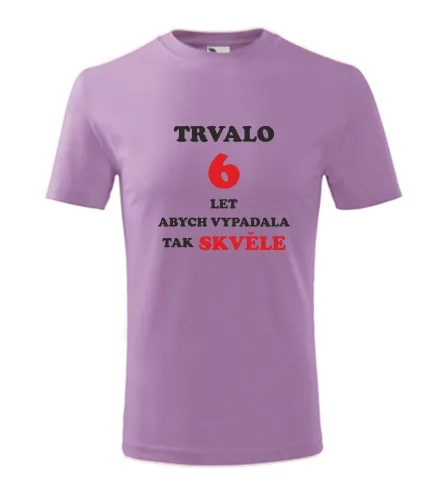 trička s potiskem Fialové dětské tričko trvalo 6 let 