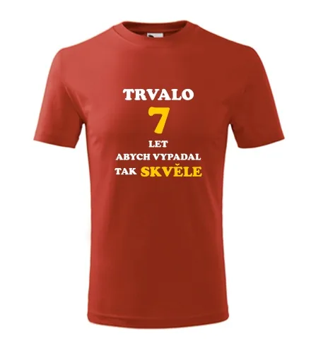 trička s potiskem Červené dětské tričko trvalo 7 let 