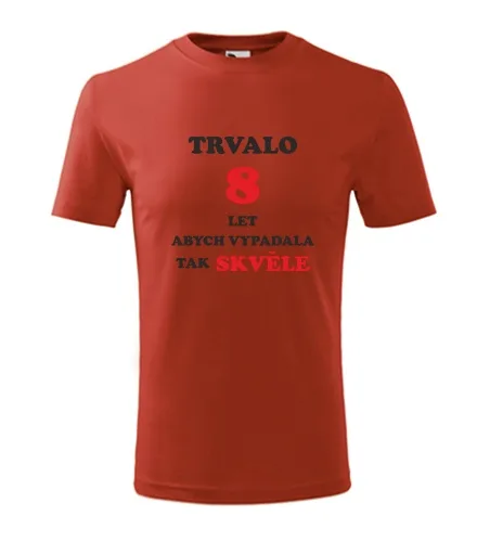 trička s potiskem Červené dětské tričko trvalo 8 let 