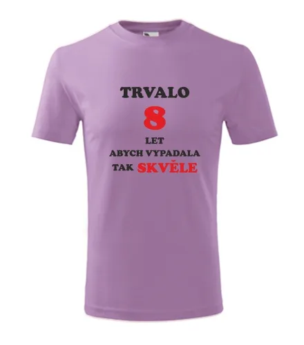 trička s potiskem Fialové dětské tričko trvalo 8 let 