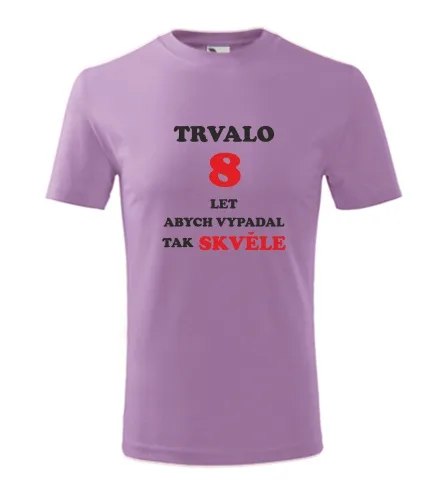 trička s potiskem Fialové dětské tričko trvalo 8 let 