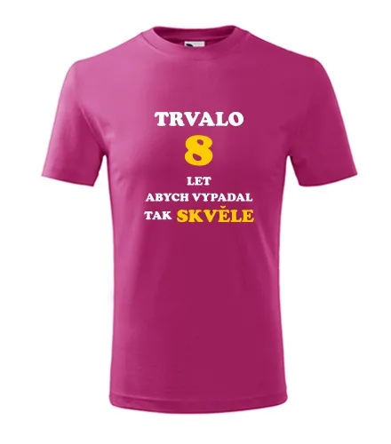 trička s potiskem Purpurové dětské tričko trvalo 8 let 