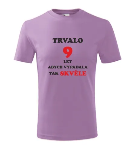 trička s potiskem Fialové dětské tričko trvalo 9 let 