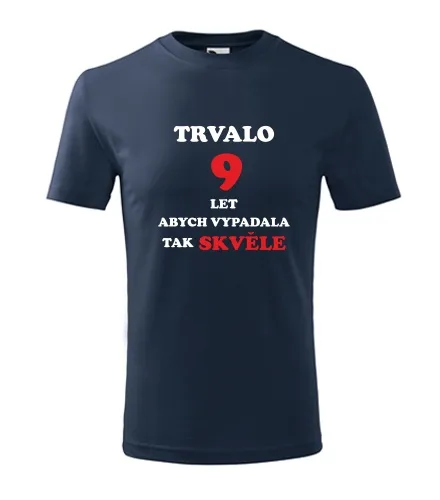 trička s potiskem Tmavě modré dětské tričko trvalo 9 let 