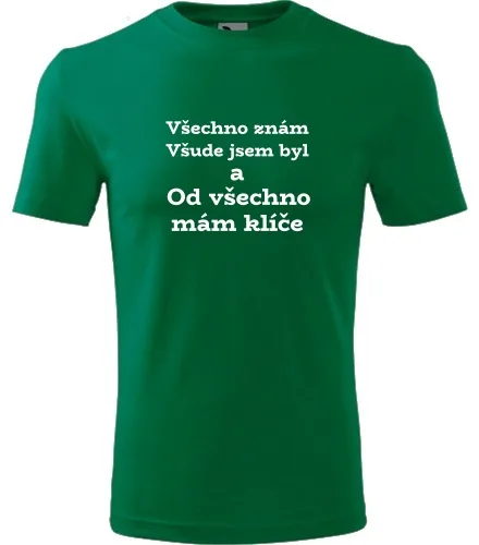 Zelené tričko Všechno znám všude jsem byl